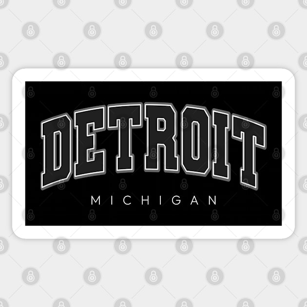 Detroit Michigan Sticker by Blasé Splee Design : Detroit